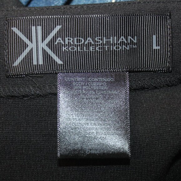 Kardashian Kollection Black Gold Tube Top Body Fitting Pencil Dress - Picture 3 of 12